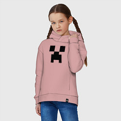 Толстовка оверсайз детская Minecraft, цвет: пыльно-розовый — фото 2