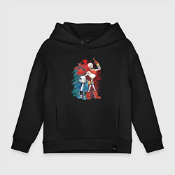 Толстовка оверсайз детская UNDERTALE, цвет: черный