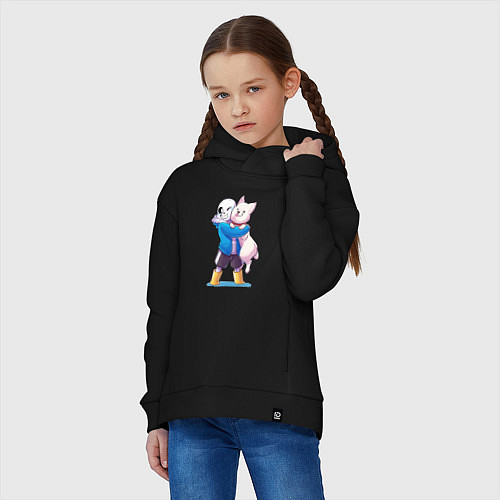 Детское худи оверсайз UNDERTALE / Черный – фото 3