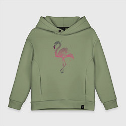 Толстовка оверсайз детская Flamingo, цвет: авокадо