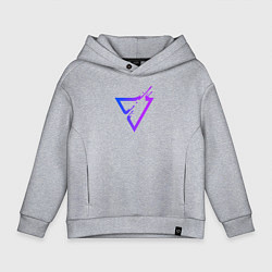 Толстовка оверсайз детская Liquid Triangle, цвет: меланж