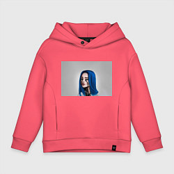 Толстовка оверсайз детская BILLIE EILISH, цвет: коралловый