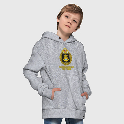 Детское худи оверсайз Тихоокеанский флот ВМФ России / Меланж – фото 4