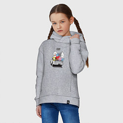 Толстовка оверсайз детская BT21, цвет: меланж — фото 2