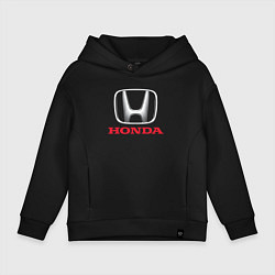 Толстовка оверсайз детская HONDA, цвет: черный