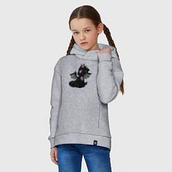 Толстовка оверсайз детская Эндар дракон, цвет: меланж — фото 2
