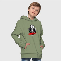 Толстовка оверсайз детская STAAAAARS!, цвет: авокадо — фото 2