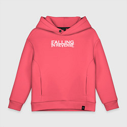 Толстовка оверсайз детская Falling in Reverse, цвет: коралловый