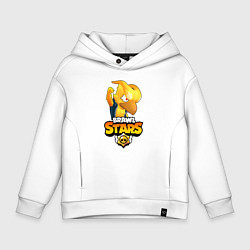 Толстовка оверсайз детская BRAWL STARS CROW PHOENIX, цвет: белый