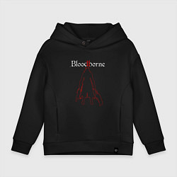 Толстовка оверсайз детская Bloodborne, цвет: черный