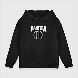 Толстовка оверсайз детская Pantera, цвет: черный