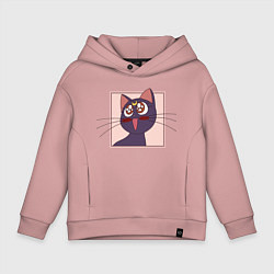 Толстовка оверсайз детская Luna, Sailor Moon, цвет: пыльно-розовый