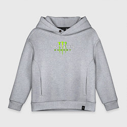 Толстовка оверсайз детская MONSTER ENERGY, цвет: меланж