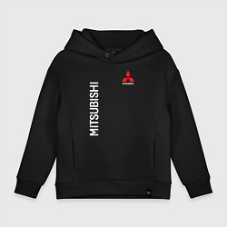 Толстовка оверсайз детская MITSUBISHI, цвет: черный