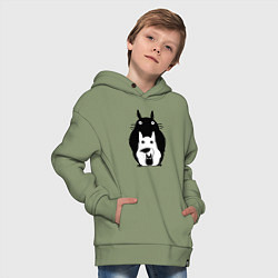 Толстовка оверсайз детская Тоторо, цвет: авокадо — фото 2