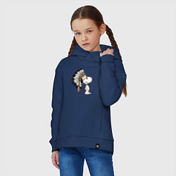 Толстовка оверсайз детская Snoopy, цвет: тёмно-синий — фото 2