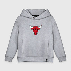 Толстовка оверсайз детская CHICAGO BULLS, цвет: меланж