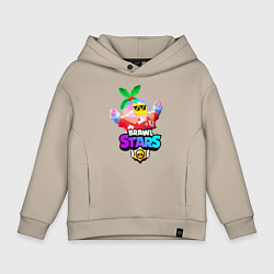 Толстовка оверсайз детская BRAWL STARS TROPICAL SPROUT, цвет: миндальный