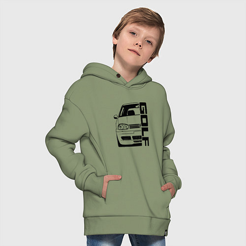 Детское худи оверсайз Volkswagen Golf Z / Авокадо – фото 4