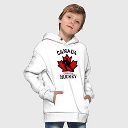 Толстовка оверсайз детская Canada Hockey, цвет: белый — фото 2