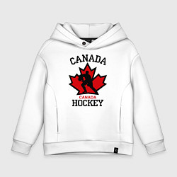 Толстовка оверсайз детская Canada Hockey, цвет: белый