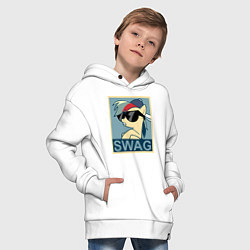 Толстовка оверсайз детская Rainbow Dash swag, цвет: белый — фото 2