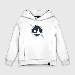 Толстовка оверсайз детская Парус, цвет: белый