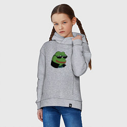 Толстовка оверсайз детская Pepe в очках EZ, цвет: меланж — фото 2