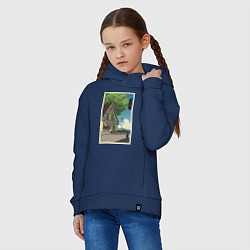 Толстовка оверсайз детская Kikis delivery service, цвет: тёмно-синий — фото 2