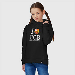 Толстовка оверсайз детская Barcelona FC, цвет: черный — фото 2