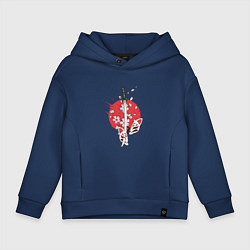 Детское худи оверсайз Катана на фоне сакуры Z