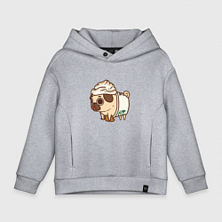 Детское худи оверсайз Сладкий мопс