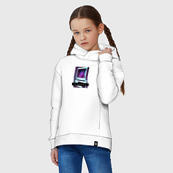 Толстовка оверсайз детская Vaporwave Kizaru Mac, цвет: белый — фото 2