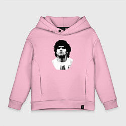 Толстовка оверсайз детская Диего Марадона, цвет: светло-розовый