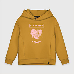Толстовка оверсайз детская BLACKPINK, цвет: горчичный