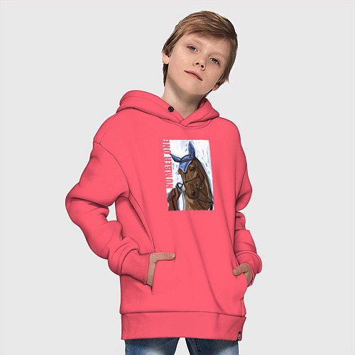 Детское худи оверсайз Number one / Коралловый – фото 4