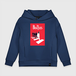 Толстовка оверсайз детская The Beatles, цвет: тёмно-синий