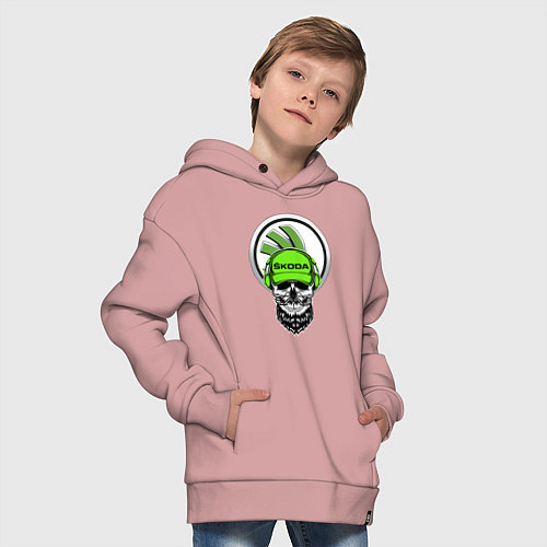 Детское худи оверсайз Шкодавод спина Z / Пыльно-розовый – фото 4