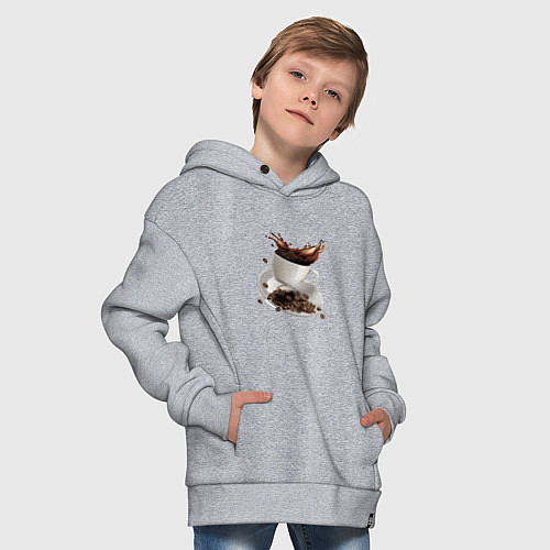 Детское худи оверсайз Кофеек / Меланж – фото 4