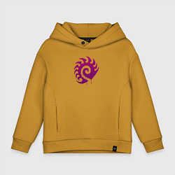 Детское худи оверсайз Zerg logo Purple