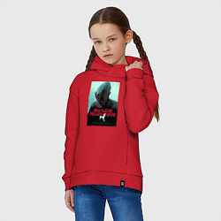 Толстовка оверсайз детская Слезы в дожде Blade Runner, цвет: красный — фото 2