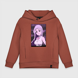 Толстовка оверсайз детская Мерасцилла под тучами, цвет: кирпичный