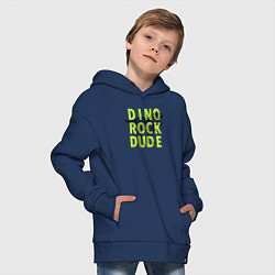 Толстовка оверсайз детская DINO ROCK DUDE, цвет: тёмно-синий — фото 2