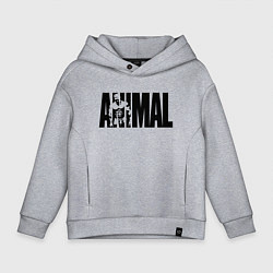 Толстовка оверсайз детская ANIMAL ЭНИМАЛ, цвет: меланж