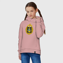Толстовка оверсайз детская ВМФ КАСПИЙСКАЯ ФЛОТИЛИЯ, цвет: пыльно-розовый — фото 2