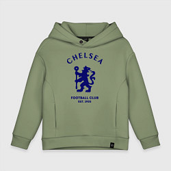 Толстовка оверсайз детская Chelsea Est. 1905, цвет: авокадо