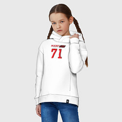 Толстовка оверсайз детская Hockey life Number series, цвет: белый — фото 2