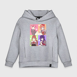 Детское худи оверсайз Girls Doki Doki коллаж