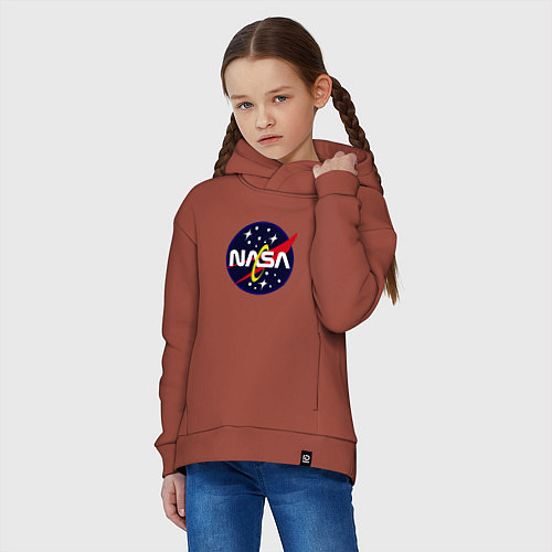 Детское худи оверсайз Space NASA / Кирпичный – фото 3