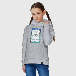 Толстовка оверсайз детская Я хочу на Бора-Бора, цвет: меланж — фото 2